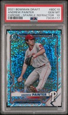 2021 Bowman Chrome Andrew Painter Sparkle Refractor PSA 10 Phillies  RARE!