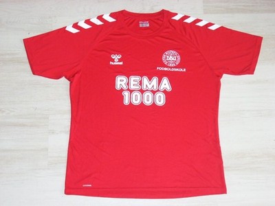   Denmark Danmark Fodboldskole Mens Red Football Jersey Trikot Hummel Size L