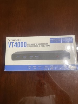 VisionTek VT4000 Dual Display 4K Docking Station 901005 NEW