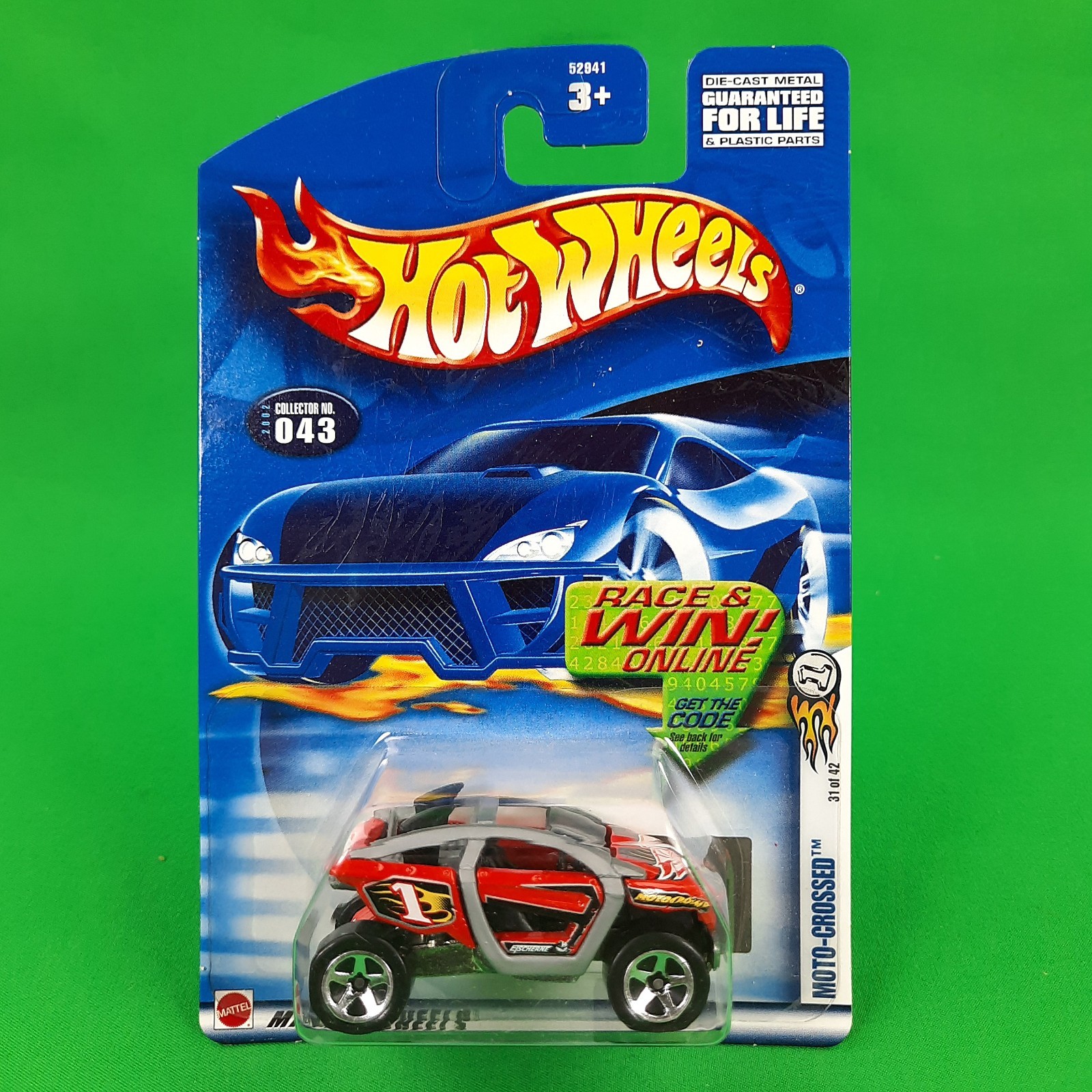 2002 Hot Wheels First Editions #043 Red Moto-Crossed 5SP
