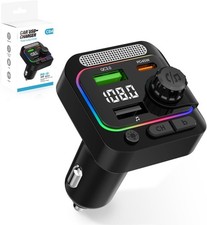 63W FM Transmitter Bluetooth Car Adapter, Wireless FM Bluetooth Transmitter