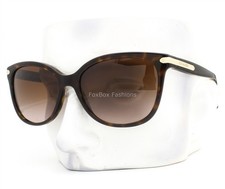 Coach Sunglasses HC 8132 529113 Polished Brown Havana Gold Logo with Case