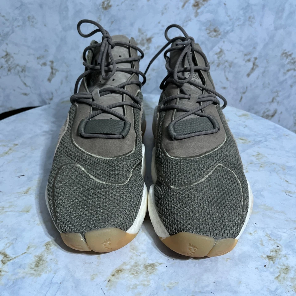 Adidas Crazy BYW Mens Size 11.5 Shoes Green Brown Athletic Mid Trainer Sneakers - Image 3 of 4