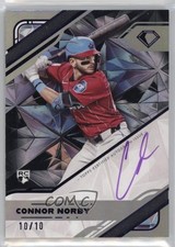 2025 Diamond Icons White Polychromatink Purple Black /10 Connor Norby Auto s5j