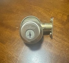 Kwikset Satin Nickel Single Cylinder Deadbolt featuring SmartKey Security