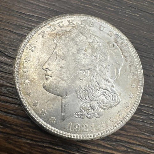 1921 Morgan Silver Dollar - 90% Silver - Philadelphia Mint BU Toner - Lot B