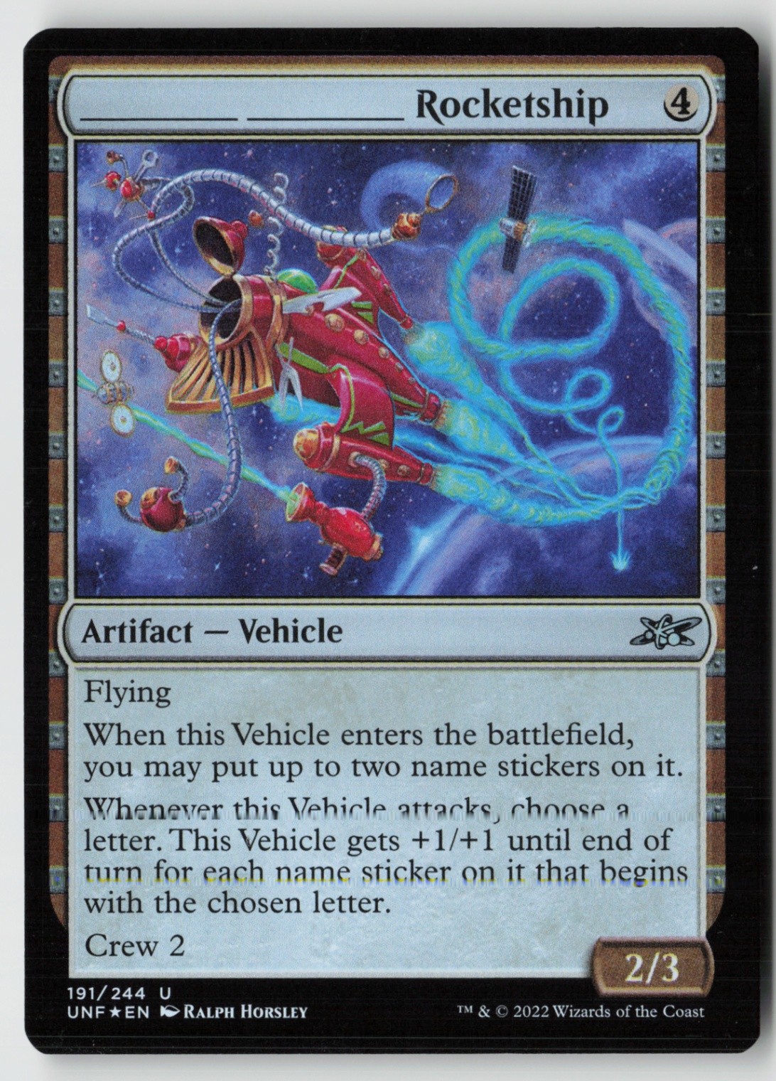 _______ _______ Rocketship FOIL 191 Unfinity NM