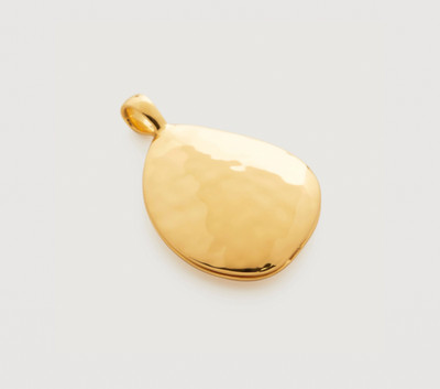 MONICA VINADER   Deia Pebble Medaillon 18k Gold UVP 149£ vorgraviert
