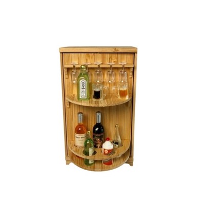 Barschrank aus Holz mit Einlegeböden für Sammler