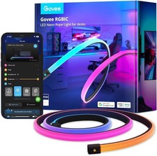 GOVEE H61C3 3M 2.4GHz Wi-Fi RGBIC LED Neon Rope Lights B Z72