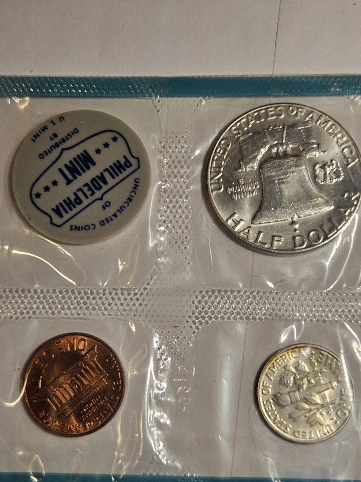1963 US MINT SILVER P & D Set 90% Franklin Washington SILVER COINS - Image 4 of 4