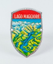 Clavo de palo placa de palo emblema de palo - Lago Maggiore Verbano Langensee