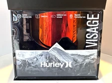 New HURLEY VISAGE Premium Snow Ski, Snowboard Goggles, Red Color w/ Bonus Lens