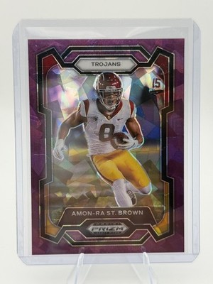 2024 Panini Prizm Draft Picks - Amon-Ra St. Brown #41 Purple Ice Prizm /149