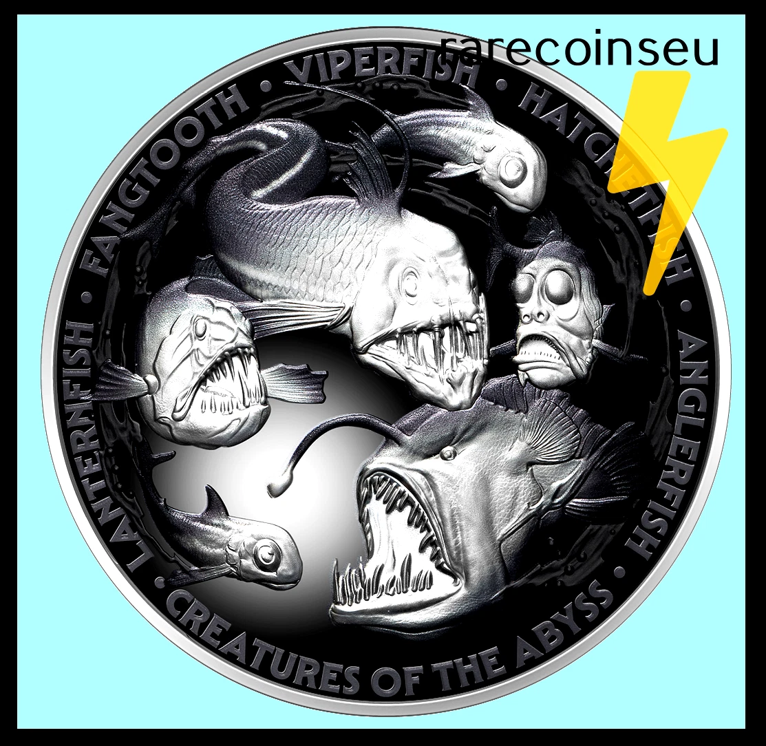 10 Dollar Creatures of the Abyss - Deep Sea Niue Island 5 oz Silver Proof 2024