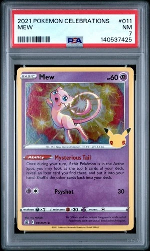 2021 POKEMON CELEBRATIONS #011 MEW PSA 7