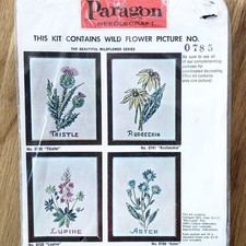Paragon Needle Craft Kit 0785 Floral Print NEW Lupine