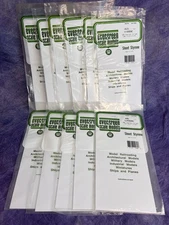 Evergreen Scale Models Styrene Sheets Lot Of 12 NIP