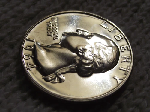 #3275 USA 1964 Washington Quarter BU Proof 90% Silver