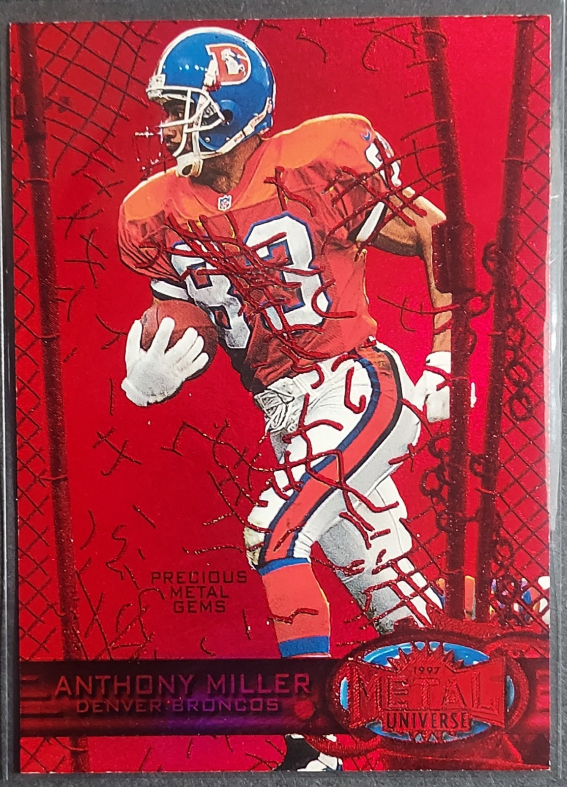 1997 Skybox Metal Universe - Anthony Miller #166 Precious Metal Gems Red /150