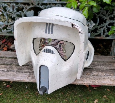 STAR WARS BIKER SCOUT HELM GLASFASER COSPLAY PROP REPARATUREN / PROJEKT