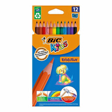 3x BIC Evolution Coloured Pencils 12 Pack Kids School Art Sets Free P&P 3 Pack