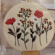 Hand Embroidery DIY Kit Flowers CX0777 Crewel