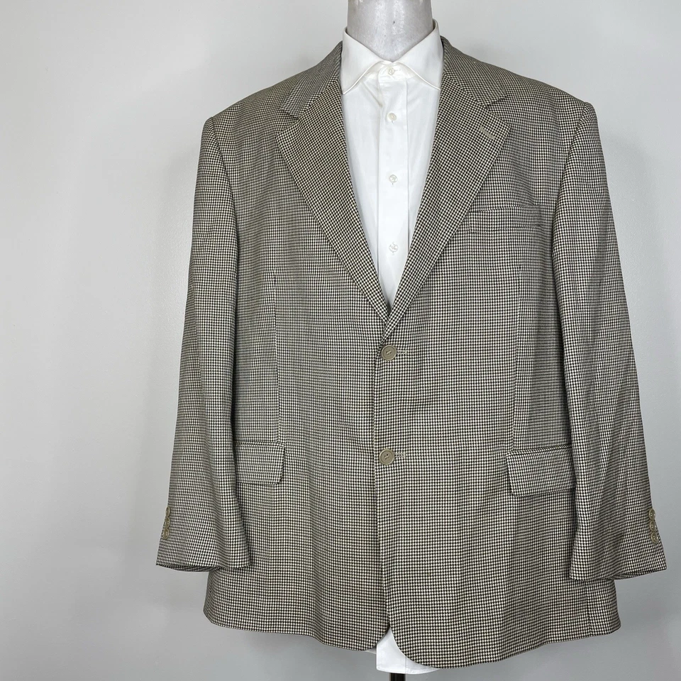 Abrigo deportivo Alexander Lloyd para hombre 52R multicolor pata de gallo poliéster dos botones Foto 2 de 4