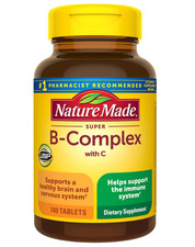 Complejo de Vitamina B 140 C psulas con Vitamina C y cido F lico Energ a, Met