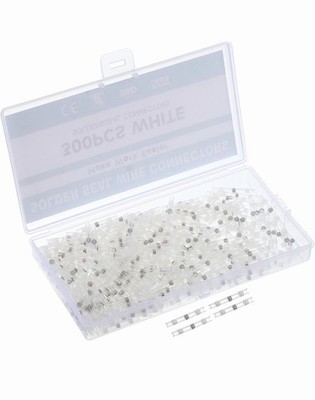 300 Stck. Wasserdicht Lötzinn Dichtung Hülse Wärmeschrumpf Stoß Draht Verbinder 26-24 AWG