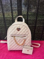 Juicy Couture Women's White Quilted Backpack With Cardholder Set