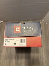 Chaps Men s Leather Brown Contributor Penny Slip-On 096-8322  Size 9m NEW