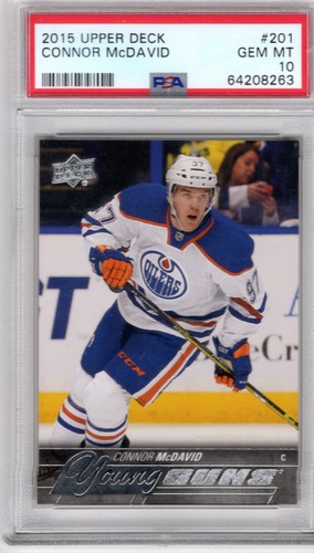 2015-16 Upper Deck Hockey Young Guns #201 Connor McDavid RC Rookie PSA 10