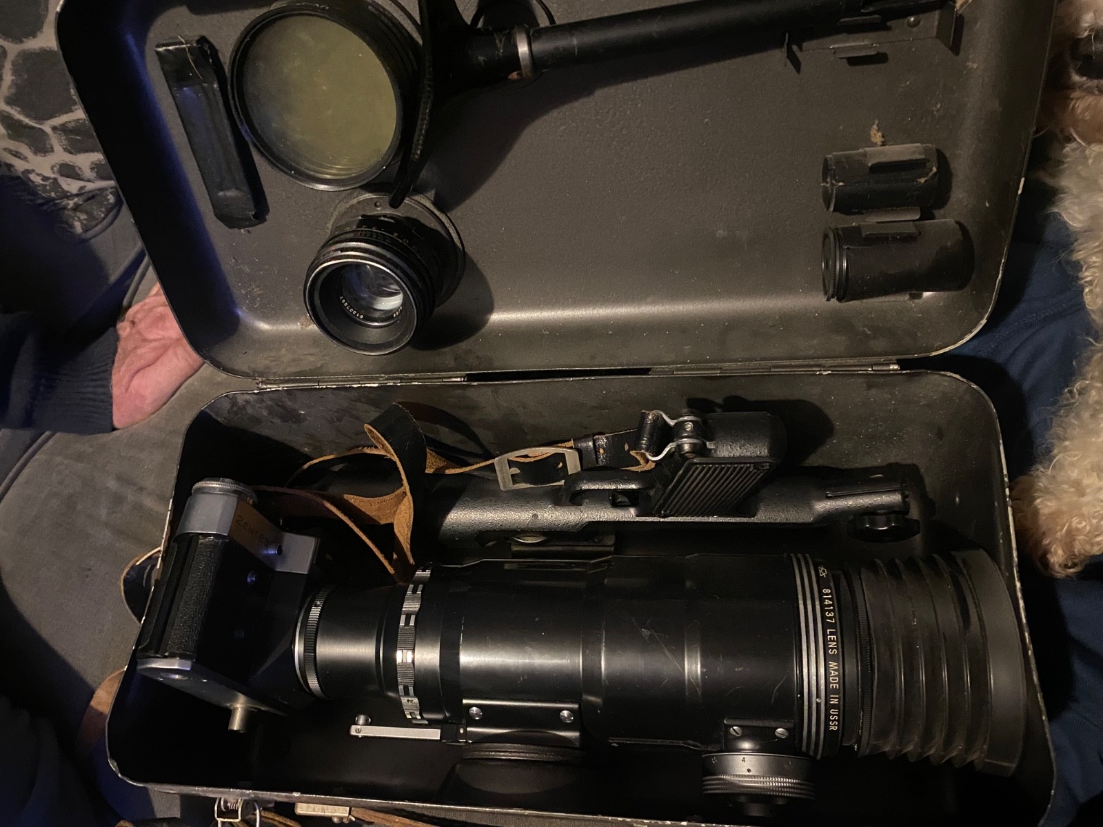 Zenith-ES Photosniper Camera with Metal Case USSR  Helios 44-2 Swirl 35mm Film