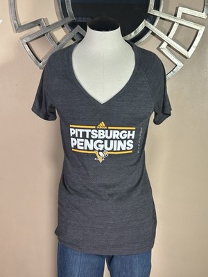 Pittsburgh Penguins NHL Women's Adidas NHL Dassler Tri-Blend T-Shirt Size L