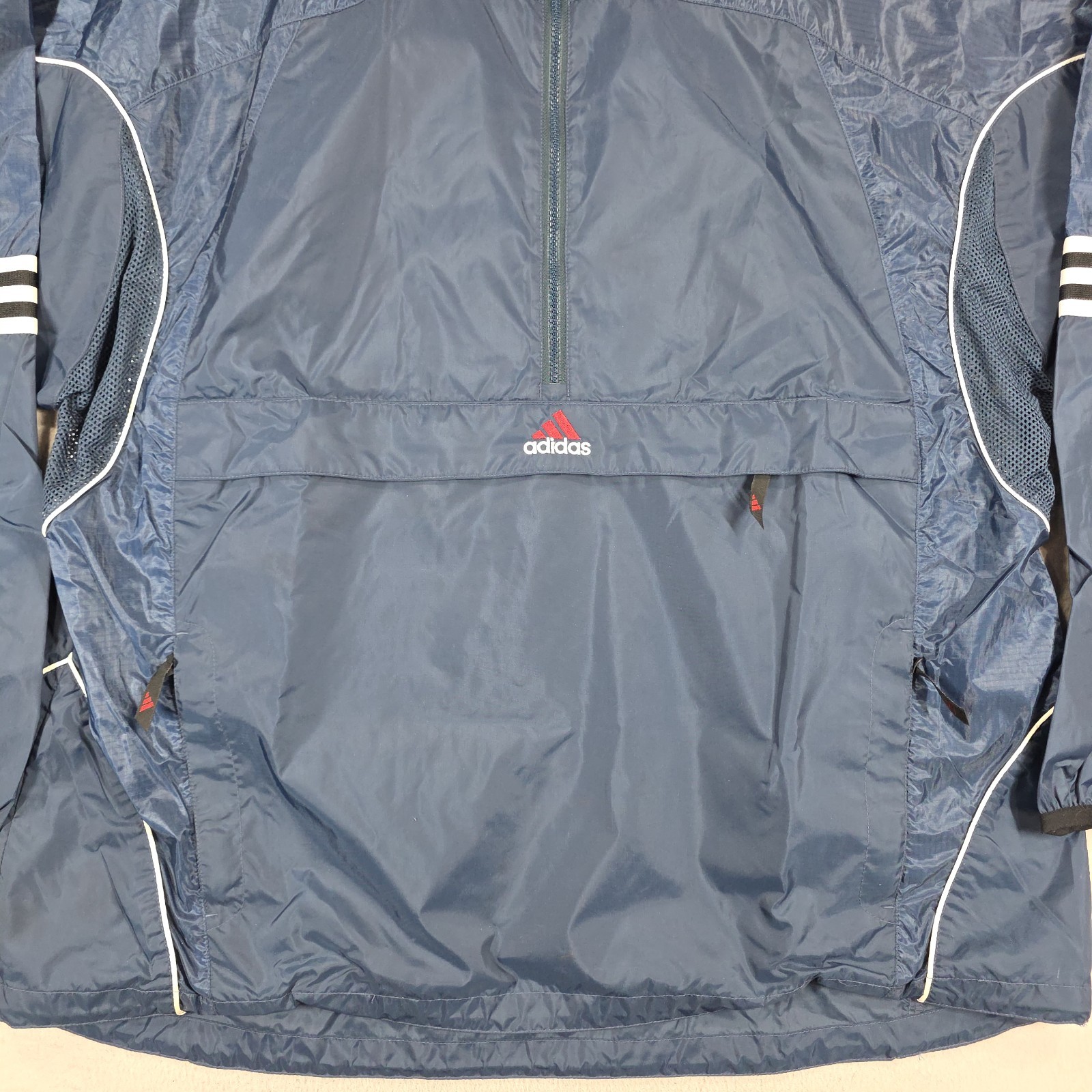 Vintage Adidas Windbreaker Jacket Men's XL Blue Big Pocket Lightweight Track 90s thumbnail 5