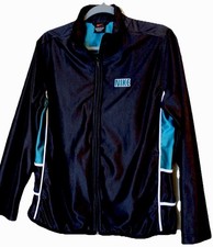 vintage Nike black track jacket with green inside sz 14/16 unisex GUC streetwear