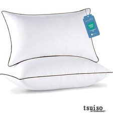 Luxury Cooling  Firm Queen Pillows - Set of 2 for Side, Back, Stomach Sleepers