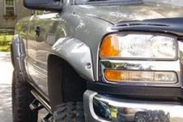 For Chevy Silverado 1500 Classic 07 Cut-Out Matte Black Front Fender Flares - Imagem 4 de 4
