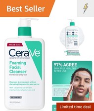 Foaming Facial Cleanser, Daily Face Wash for Oily Skin, Hyaluronic Acid  Cer...
