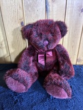 Russ Berrie and Company Romanoff Burgundy Bears 12" Plush Stuffed Animal