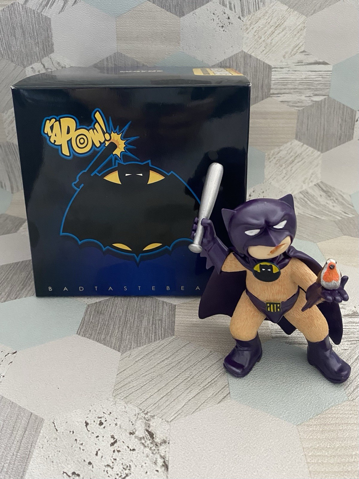 Bad Taste Bears 10cm Batman Wayne Figurine - Batman - 2008 Boxed