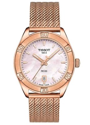 Tissot Pr 100 Sport Chic roségold Damen Armbanduhr T1019103315100