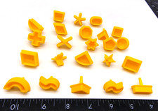 1998 Perfection Board Game Lot Yellow Shape Replacement Parts Only Milton