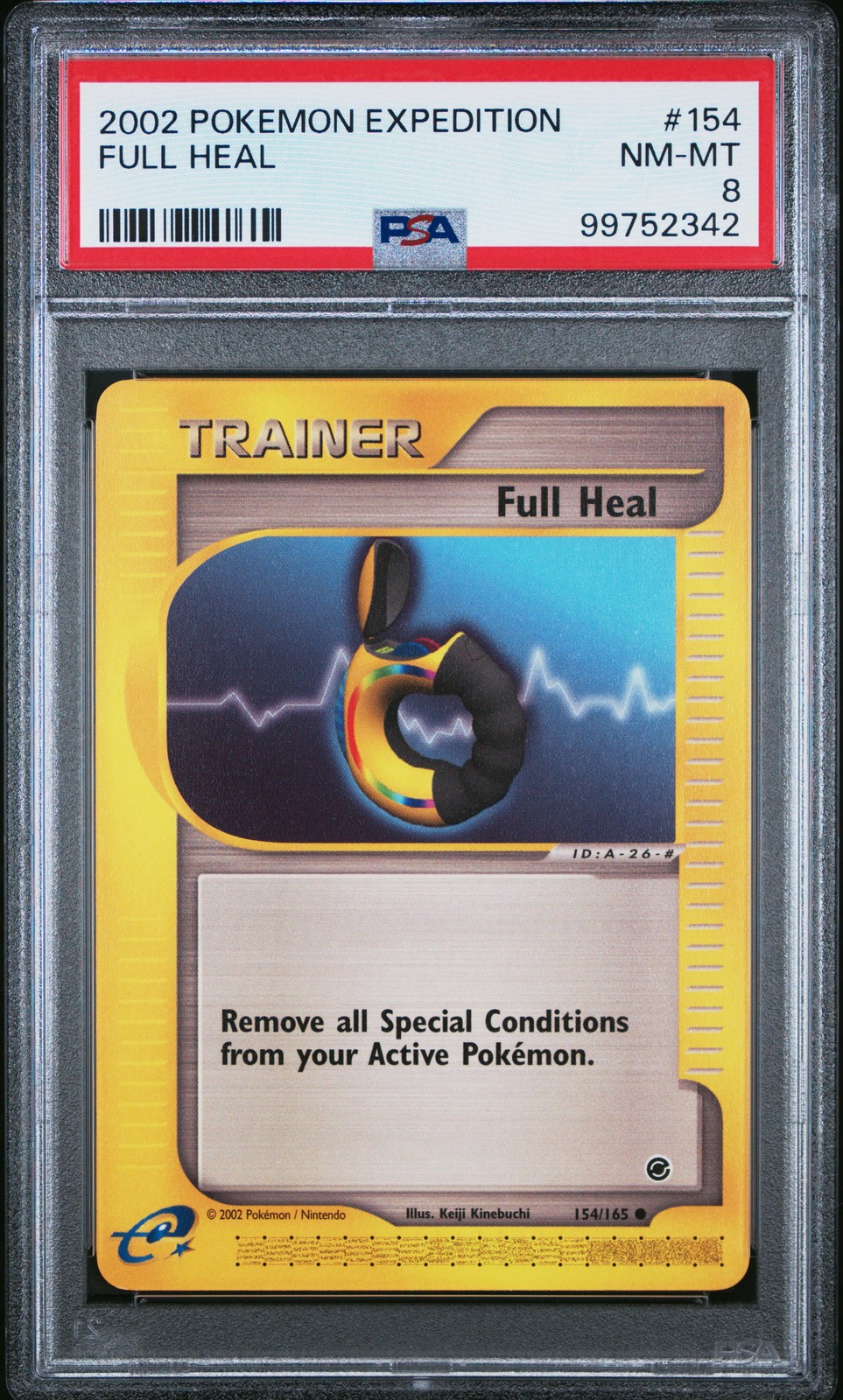 2002 POKEMON EXPEDITION #154 FULL HEAL PSA 8