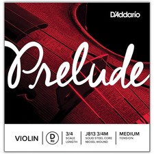 D'Addario Prelude Violin D String 3/4 Size
