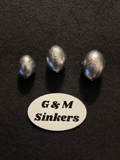 Egg Sinkers Assort 30-1oz, 30-1 1/2oz And 30-2oz Fishing Top Quality Lead USA