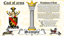 Gaern-Stjern COAT OF ARMS HERALDRY BLAZONRY PRINT