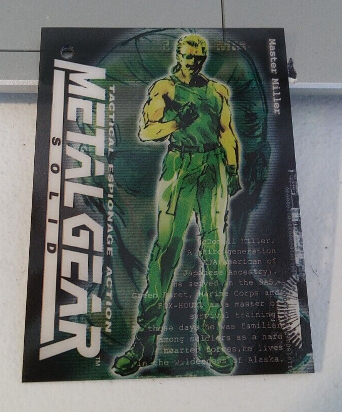 Metal Gear Solid MASTER MILLER kONAMI NRMT OR BETTER TRADING CARD