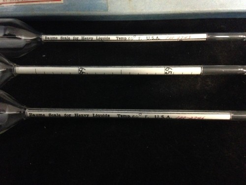 Brooklyn Thermometer Co. Inc. HL Baume Hydrometer Lot of 3 - Picture 4 of 5